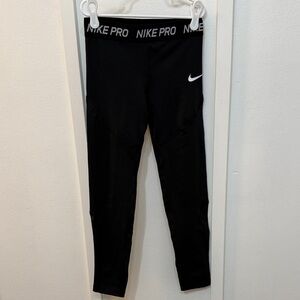 Nike Kids Black Leggings with Logo